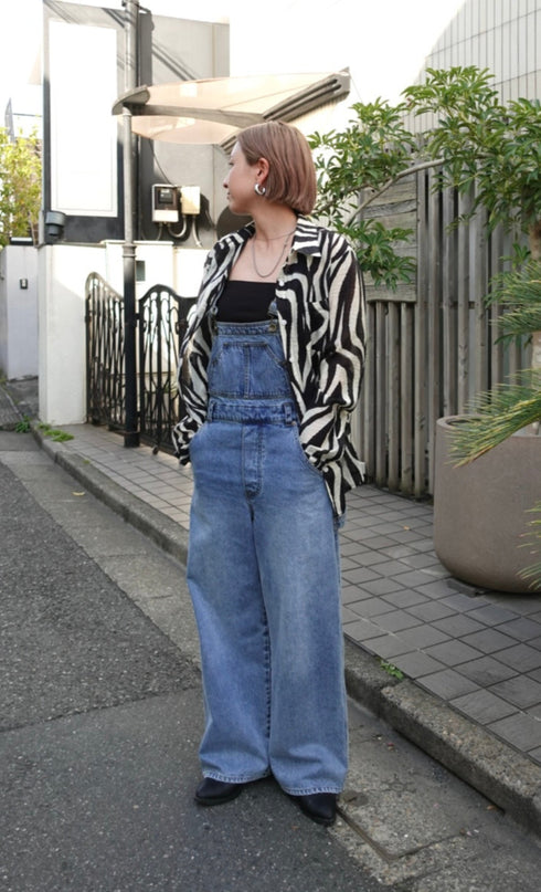 ワークデニムサロペット